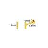 1 Piece Casual Formal Simple Style Star 316 Stainless Steel  Zircon 14K Gold Plated Ear Studs