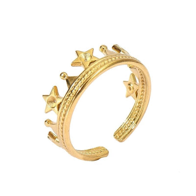 Jewelry Retro Devil's Eye Star Heart Shape 304 Stainless Steel Open Rings