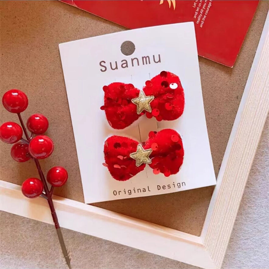 sweet bow knot cloth hair clip