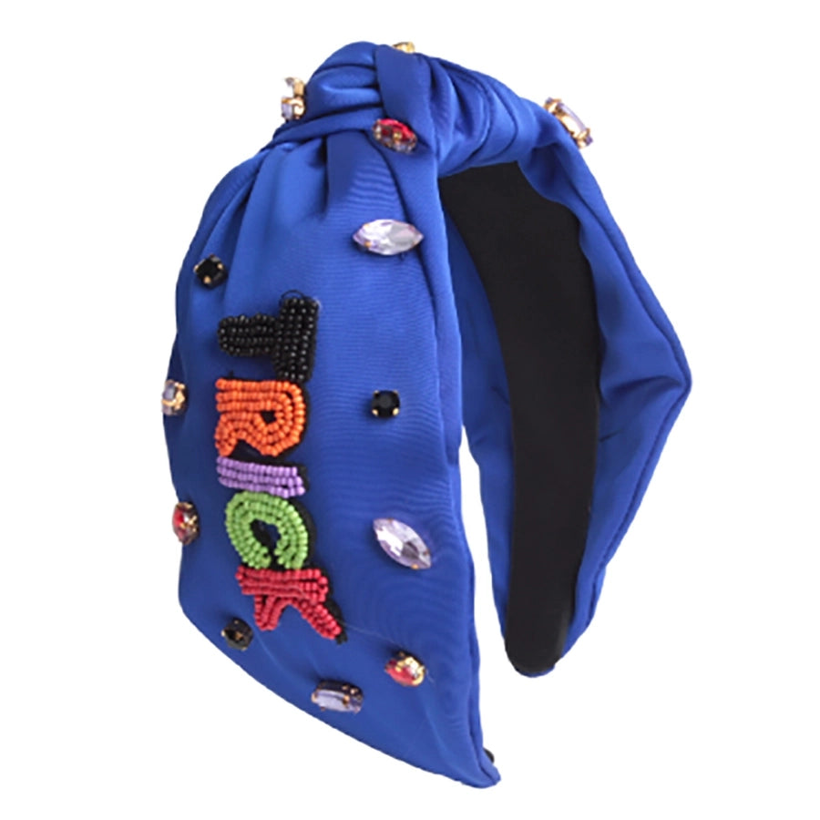 Women's Modern Style Korean Style Letter Cloth Inlay Rhinestones Hair Band