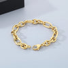 Simple Style Geometric 304 Stainless Steel 18K Gold Plated  Bracelets In Bulk