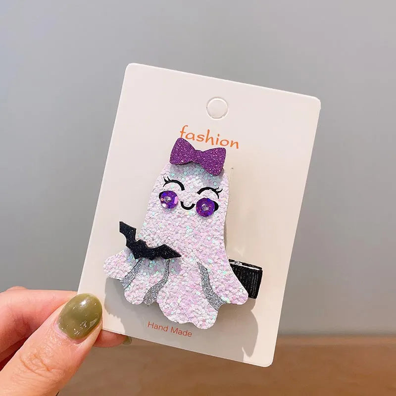 Halloween Cool Style Girl'S Pumpkin Cat Ghost Felt Hair Clip