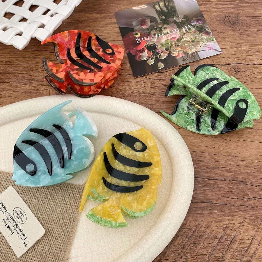 Women's Elegant Streetwear Fish Acetic acid sheets Hair Claws