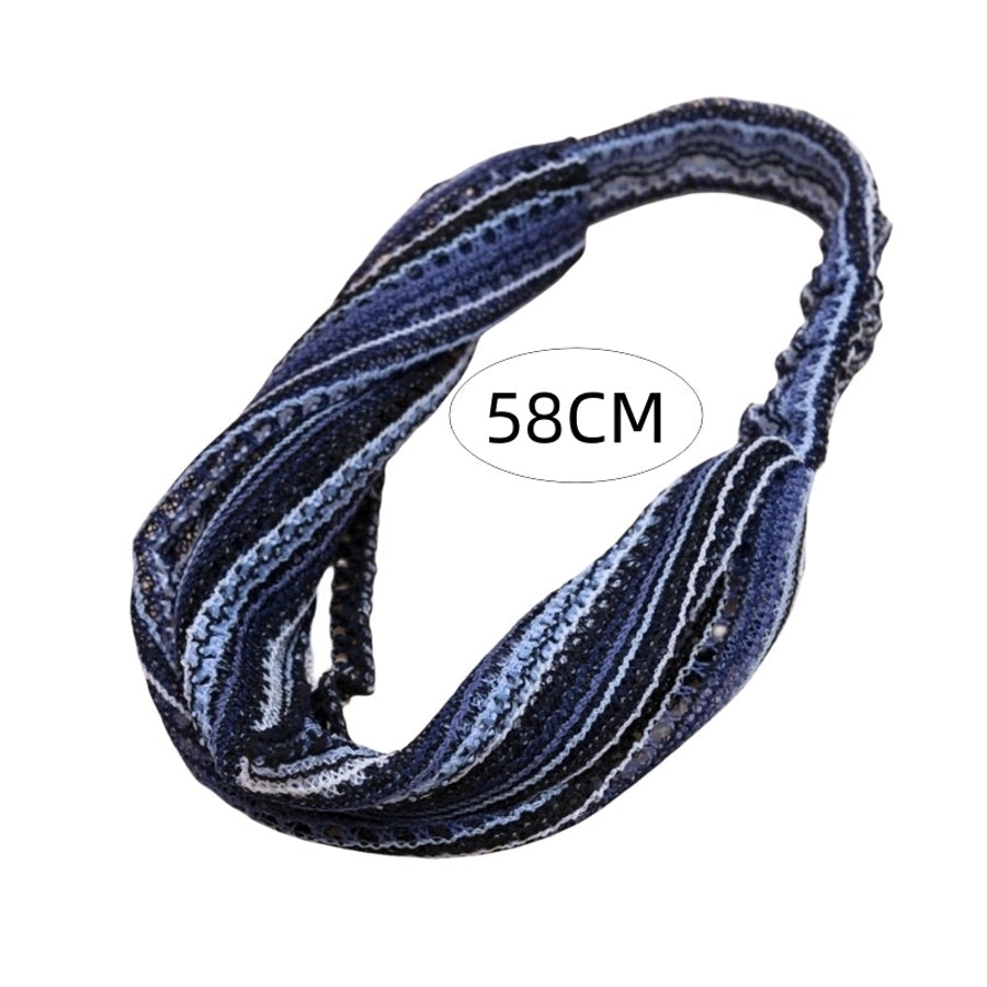 women's casual retro stripe cloth printing hair band