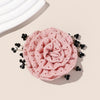 Women's Sweet Solid Color Flower Cloth Flowers Hair Clip