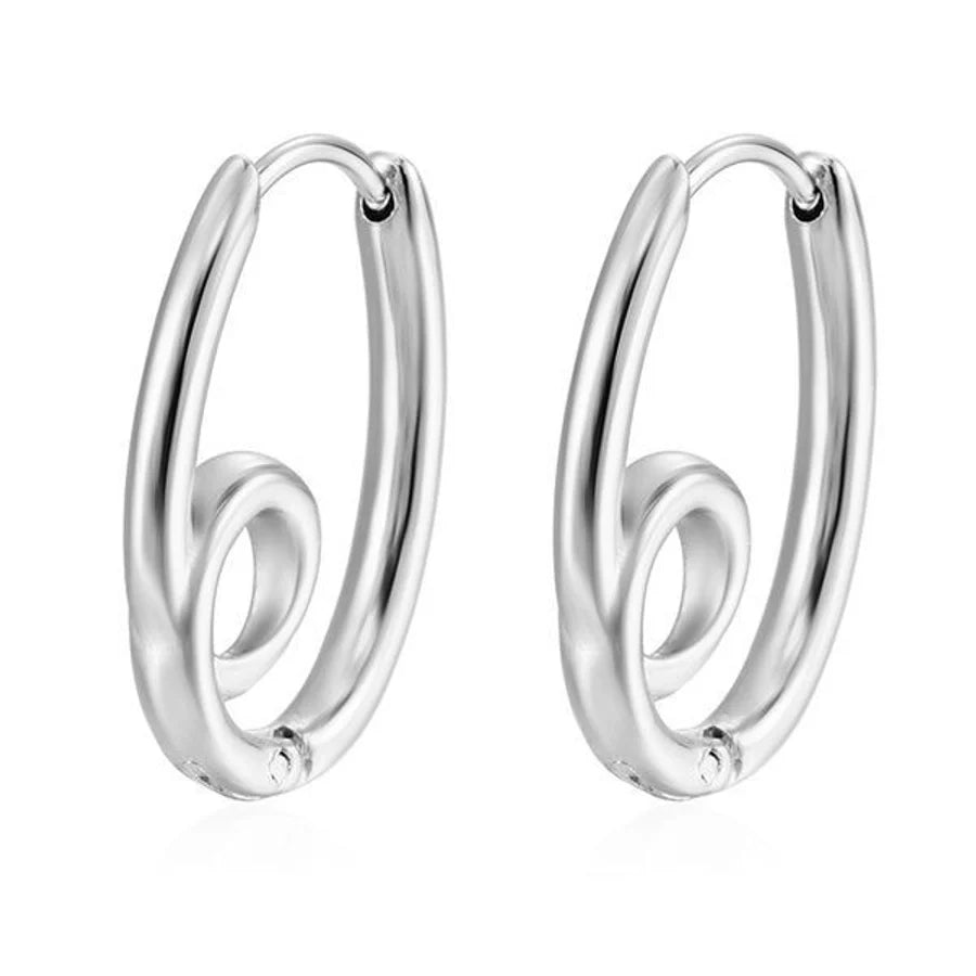 1 Pair IG Style Solid Color Knot Plating 304 Stainless Steel 18K Gold Plated Earrings