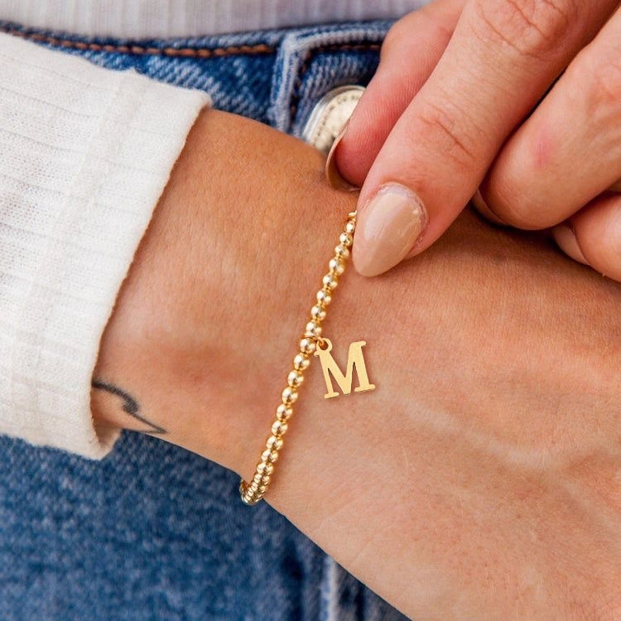 Simple Style Classic Style Letter 201 Stainless Steel 304 Stainless Steel Bracelets In Bulk