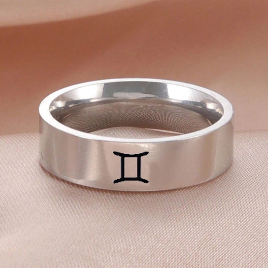 Jewelry French Style Simple Style Commute Constellation 304 Stainless Steel Rings