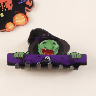 Halloween Funny Women's Pumpkin Cat Skull PVC Hair Claws