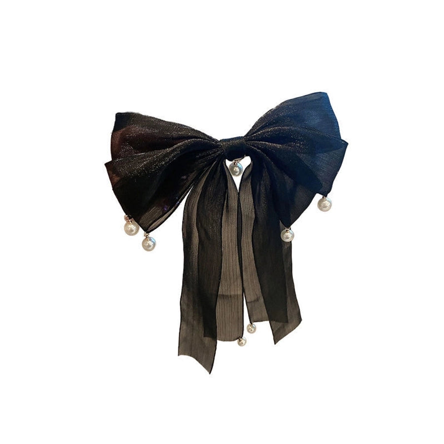 fashion bow knot cloth ribbon hair clip 1 piece