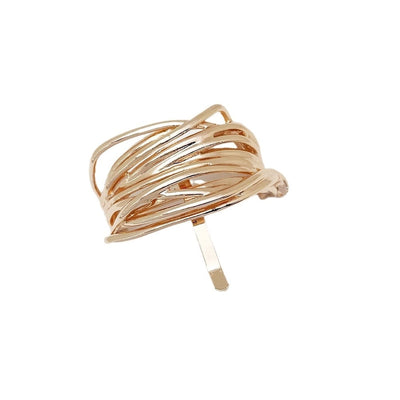 Women's Simple Style Solid Color Alloy Plating Hair Clip