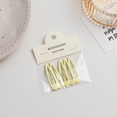 simple style solid color metal hollow out hair clip