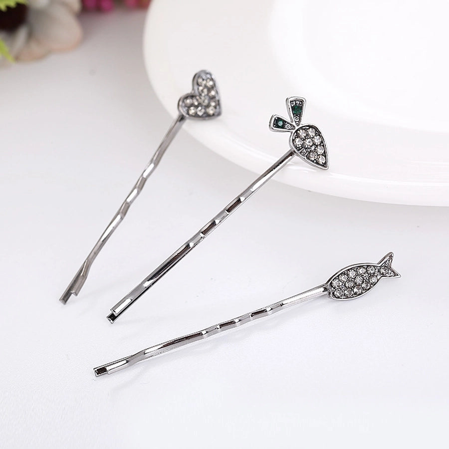 Women's Cute Basic Classic Style Heart Shape Fish Alloy Hair Clip