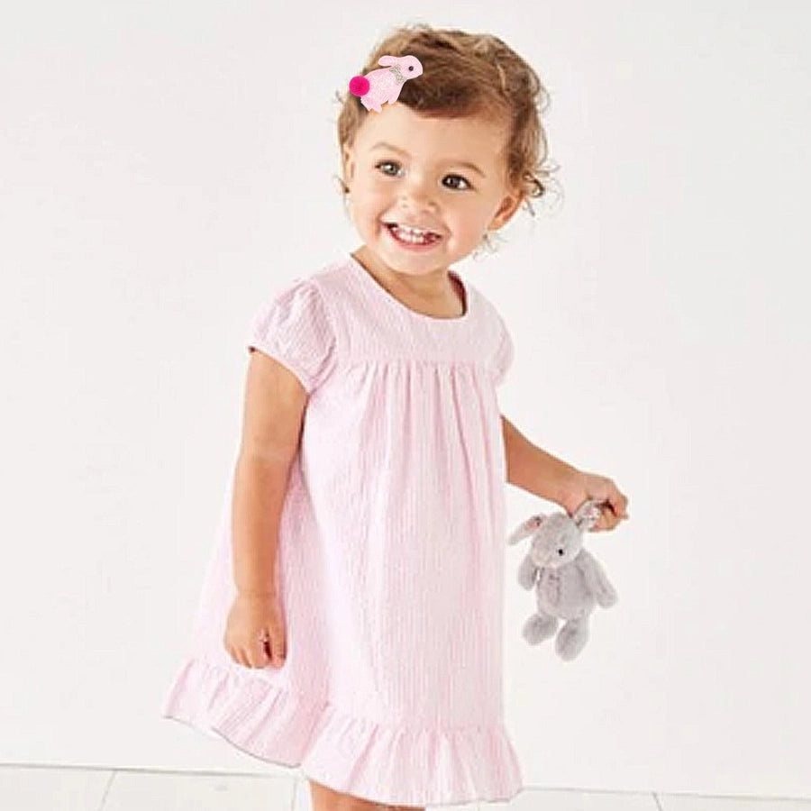 cute sweet rabbit cloth sequins inlay glass bead hair clip