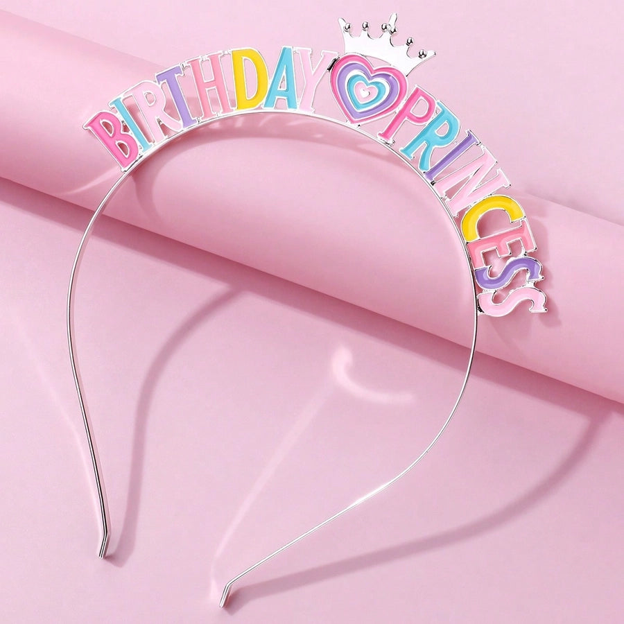 Girl'S Princess Cute Letter Zinc alloy Plating Hair Band