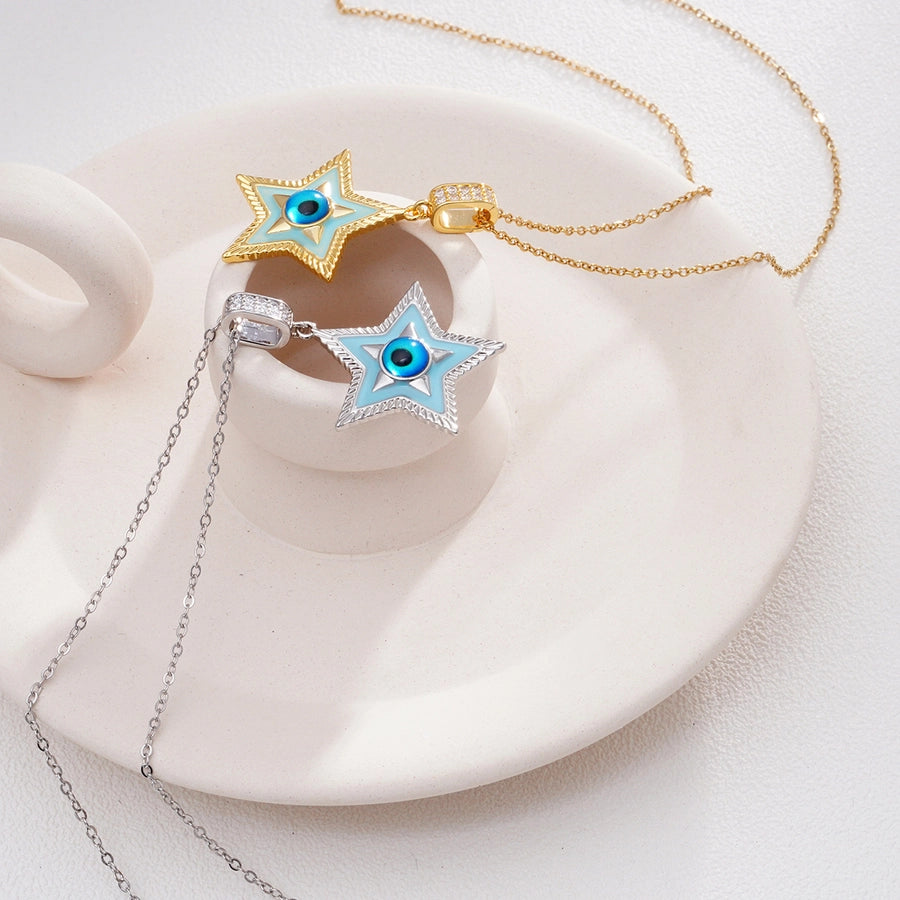 Jewelry Glam Lady Sexy Eye 304 Stainless Steel Copper Pendant Necklace