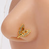1 Piece Nose Rings & Studs Simple Style Commute Star Moon Copper Hollow Out Artificial Rhinestones Zircon 18K Gold Plated