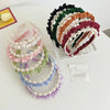 fashion solid color cloth pearl hair band 1 piece