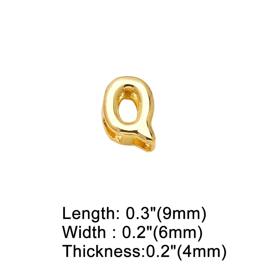 Wholesale Jewelry Basic Simple Style letter Copper 18K Gold Plated