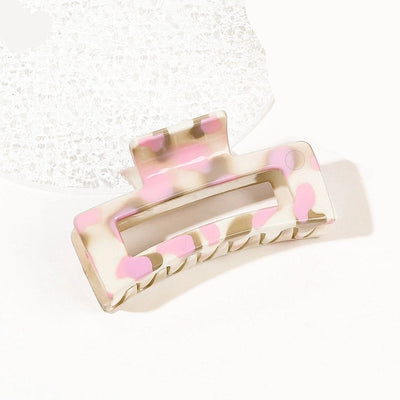 Women's Simple Style Commute Color Block Resin Painted Handmade Hollow Out Hair Claws