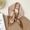 women's sweet letter plaid flower silk scarf printing hair band