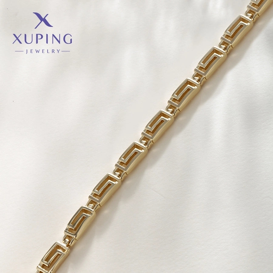 Copper 18K Gold Plated Plating Geometric Bracelets