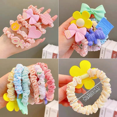 cute bow knot cloth hair tie 1 set