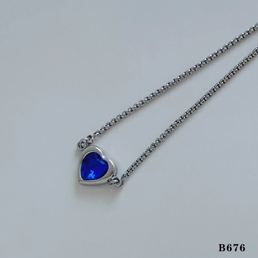 Simple Style Classic Style Heart Shape 304 Stainless Steel 16K Gold Plated White Gold Plated Gold Plated Zircon Bracelets In Bulk