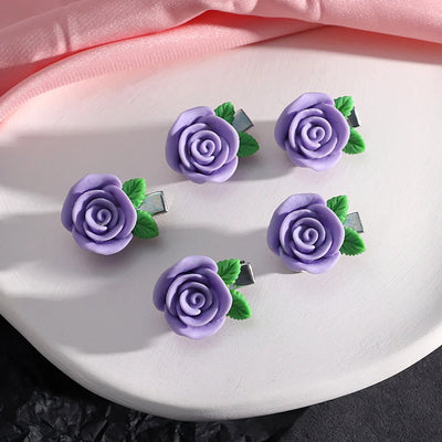 Women's Cute Sweet Heart Shape Plastic Resin Hair Clip