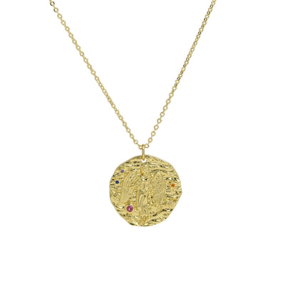 Brass Plating Constellation Pendant Necklace