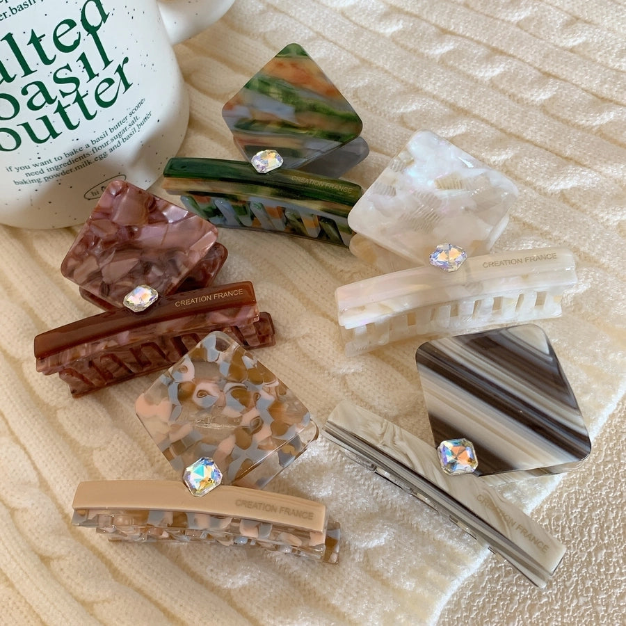 women's classic style square acetic acid sheets hair claws