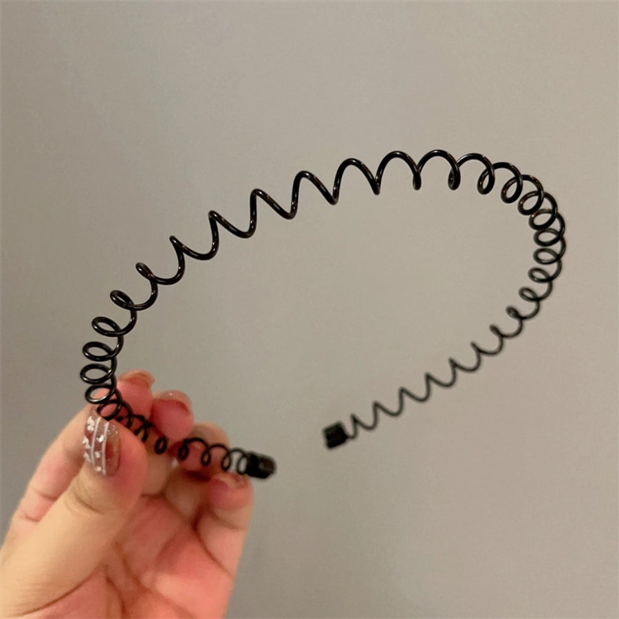 simple style solid color metal hair band