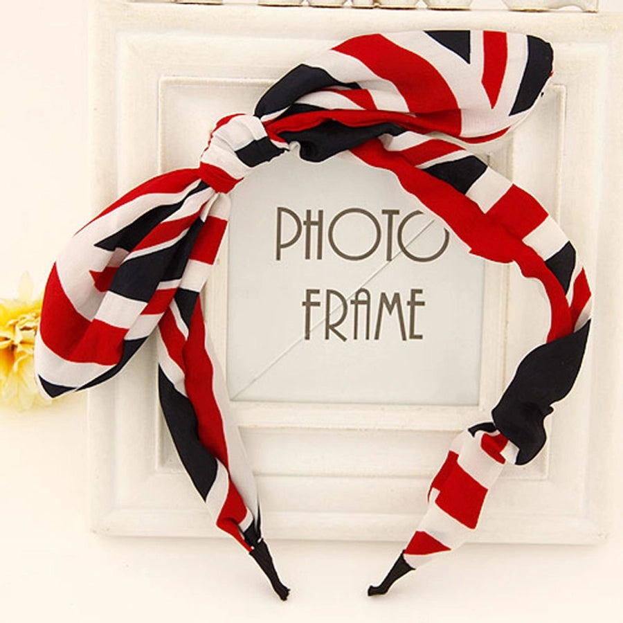 simple style flower bow knot twist cloth hair band
