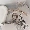 Women's Artistic Korean Style Geometric Arylic Plastic Inlay Artificial Crystal Hair Claws