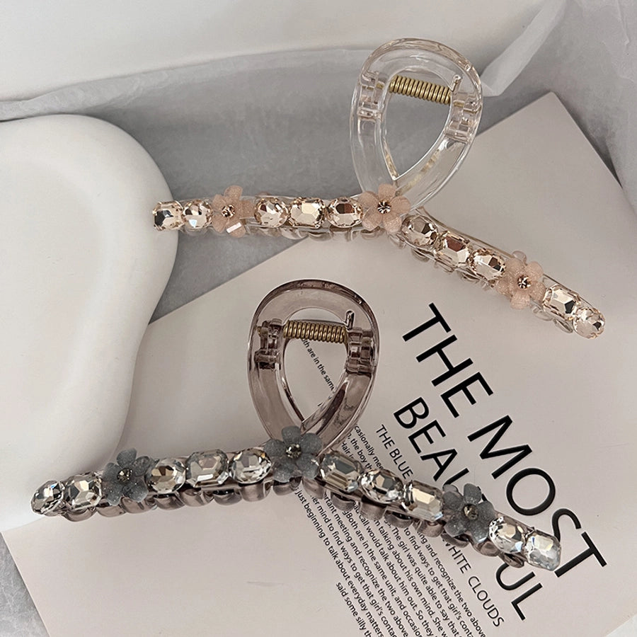 Women's Artistic Korean Style Geometric Arylic Plastic Inlay Artificial Crystal Hair Claws