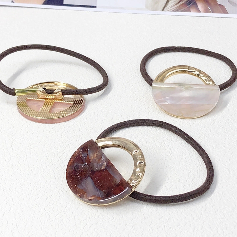 Women's Simple Style Geometric Alloy Resin Hair Tie