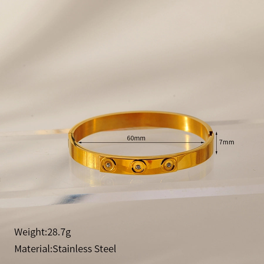 Elegant Round 304 Stainless Steel Bangle In Bulk