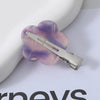 fashion ditsy floral arylic stoving varnish hair clip 1 piece