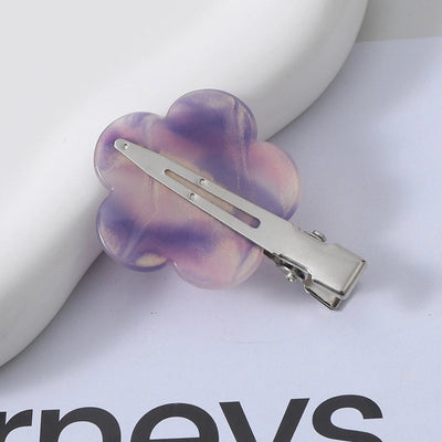 fashion ditsy floral arylic stoving varnish hair clip 1 piece