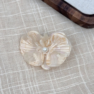 Korean Style Elegant Acetate Texture Phalaenopsis Barrettes Duckbill Clip Niche Design Exquisite Bang Clip Accessories