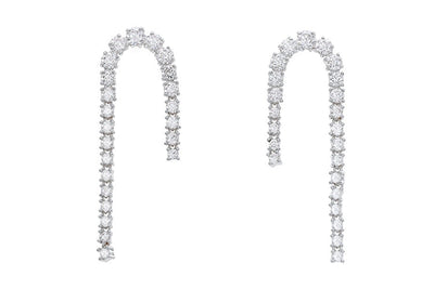 1 Pair Vintage Style Classic Style Geometric Plating Copper Zircon Drop Earrings