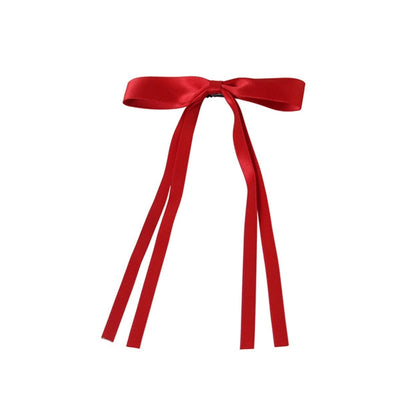 hot sale long ribbon bow hairpin sweet Ribbon Girl hairpin hairpin women's back spoon duckbill clip