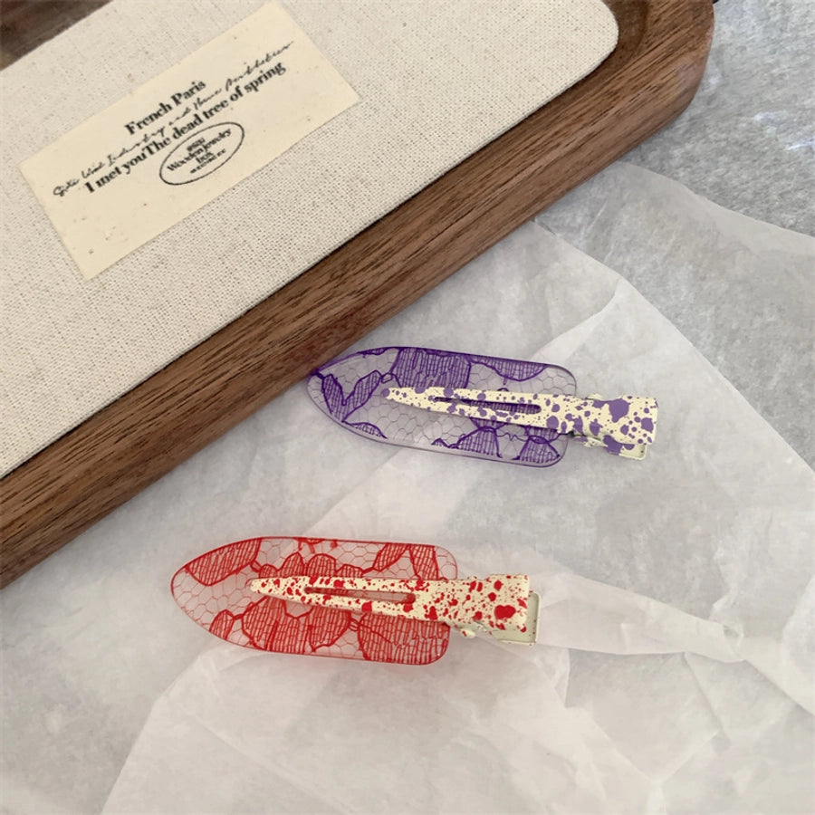 Women's Korean Style Mesh Resin Hair Clip