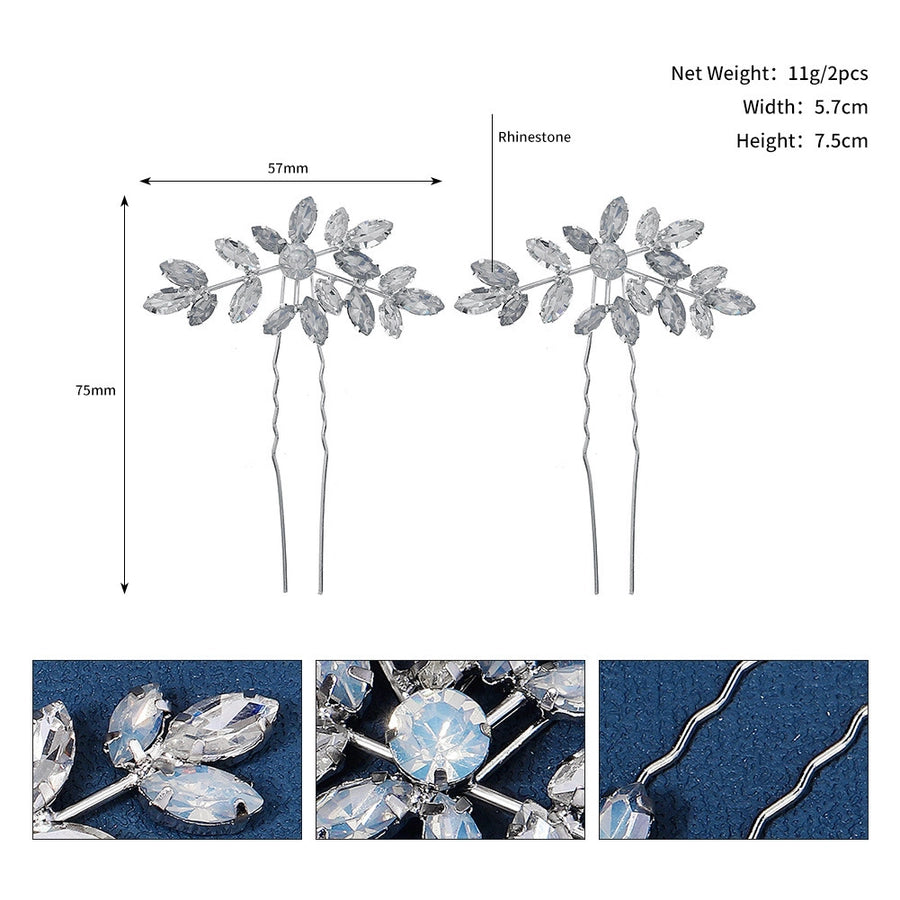 Antique U-shaped Hairpin Hair Accessories Simple Rhinestone Pin Hairpin Photography Portrait High-end Hair Hairpin