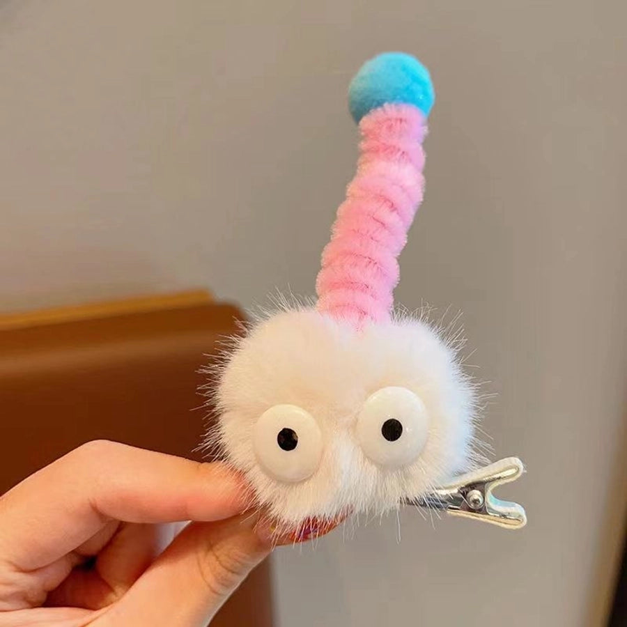 new girl cute three-dimensional cartoon hairpin baby winter funny plush hairpin headdress children's hair accessories
