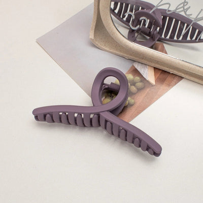 simple style solid color plastic resin spray paint hair clip 1 piece