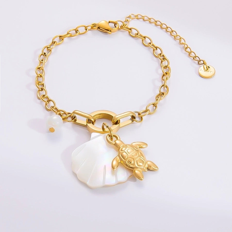 IG Style Sweet Heart Shape 304 Stainless Steel 18K Gold Plated Bracelets In Bulk