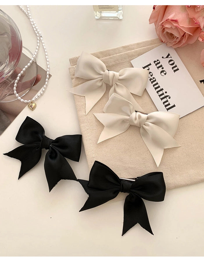 Pink Bow Hairpin Women's Hair Accessories New Internet Celebrant Sweet Bangs Hairpin Cute Headwear Jewelry