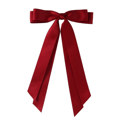 Guanyang  New Arrival 2.5cm Polyester Cotton Double Bow Barrettes Duckbill Clip Sweet Hair Pin Bar Shaped Hair Clip