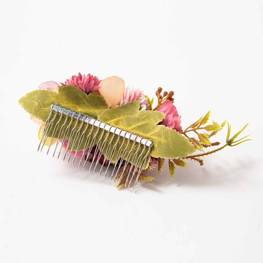 sweet flower cloth handmade insert comb